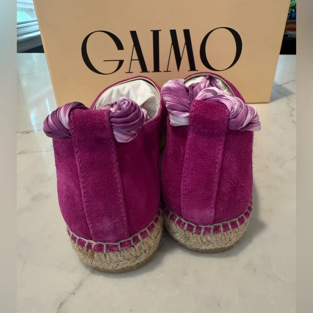 🆕 Gaimo Suede Trellis Laceup Scarf 1” Espadrille Balletcore Soft Girl Boho Chic